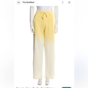 Dries Van Noten wideleg sweatpants Yellow and White Ombre Small